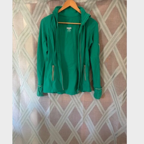 Bright Green Athletic Sip Up Hoodie - Picture 2 of 8